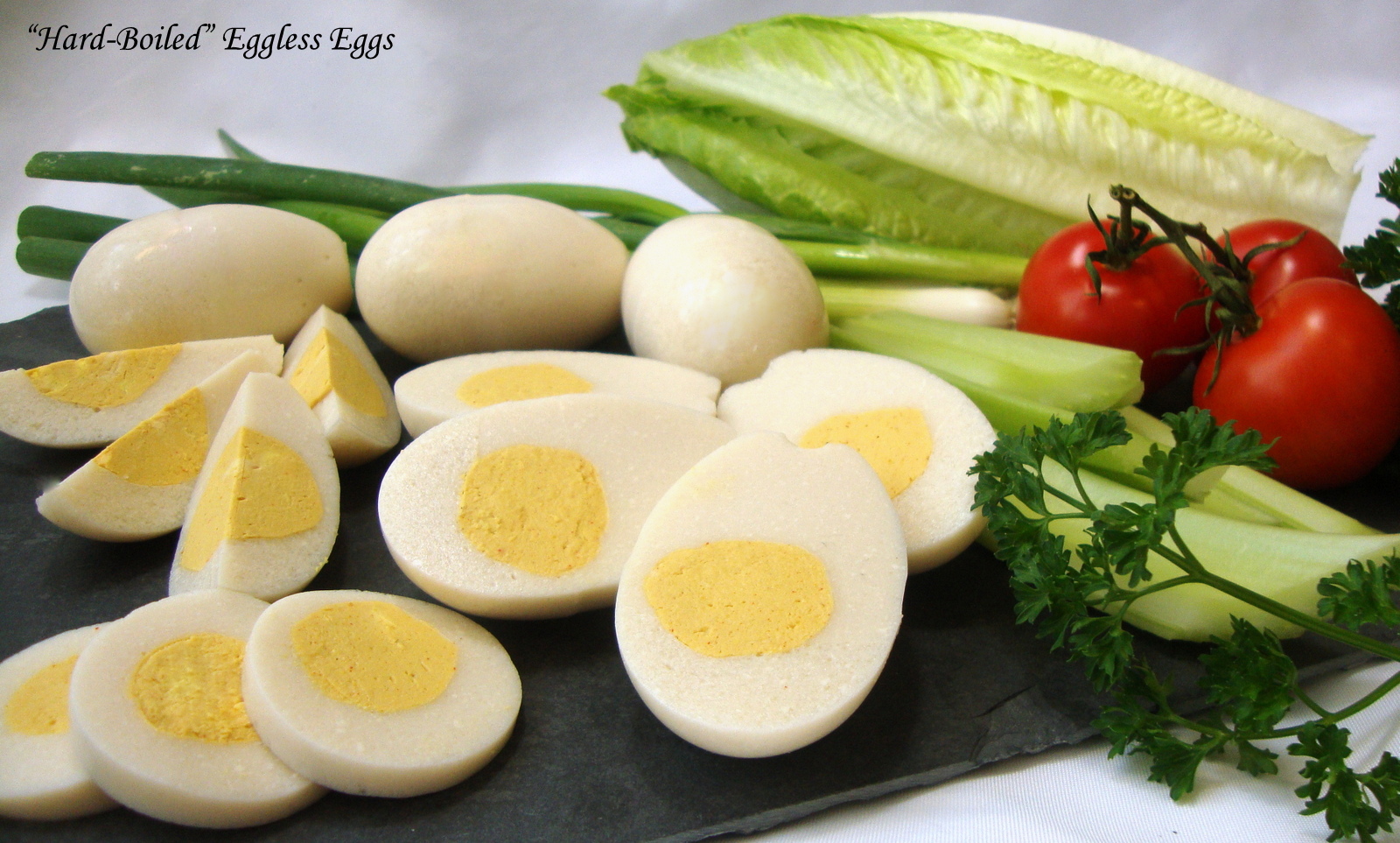“Hard-Cooked” Eggless Eggs